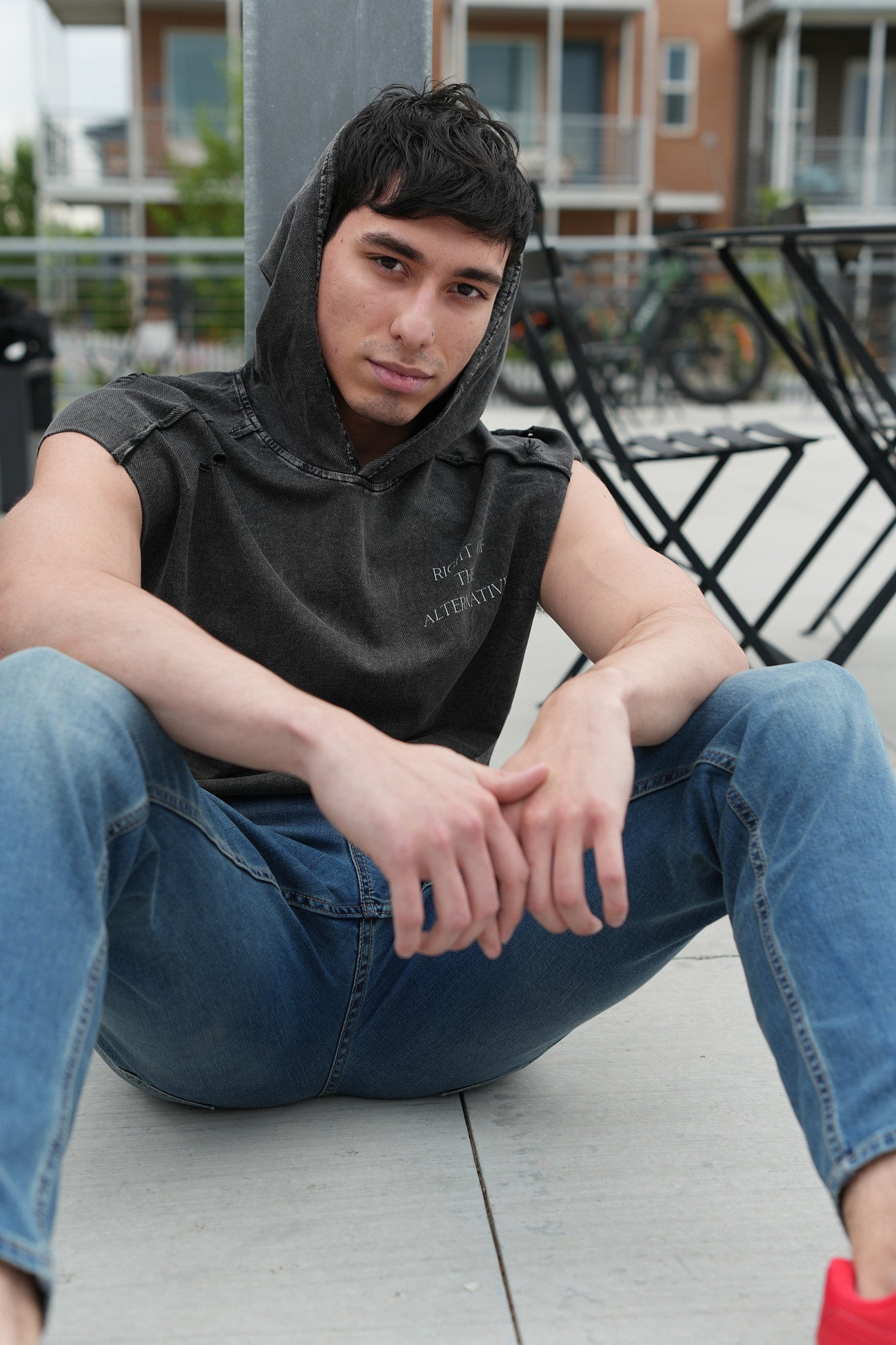 ROTA “Streetshade” Hooded Tank | Cropped Sleeveless Snow-Washed Hoodie