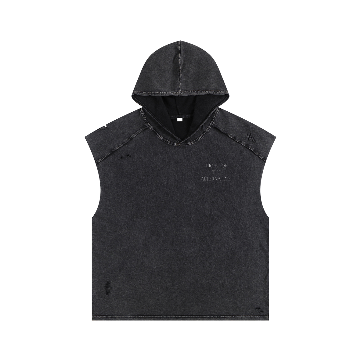 ROTA “Streetshade” Hooded Tank | Cropped Sleeveless Snow-Washed Hoodie