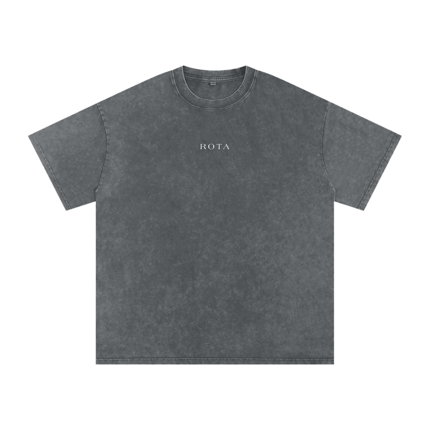 ROTA “GREY Fade” Tee | Oversized Acid Wash T-Shirt – 100% Cotton