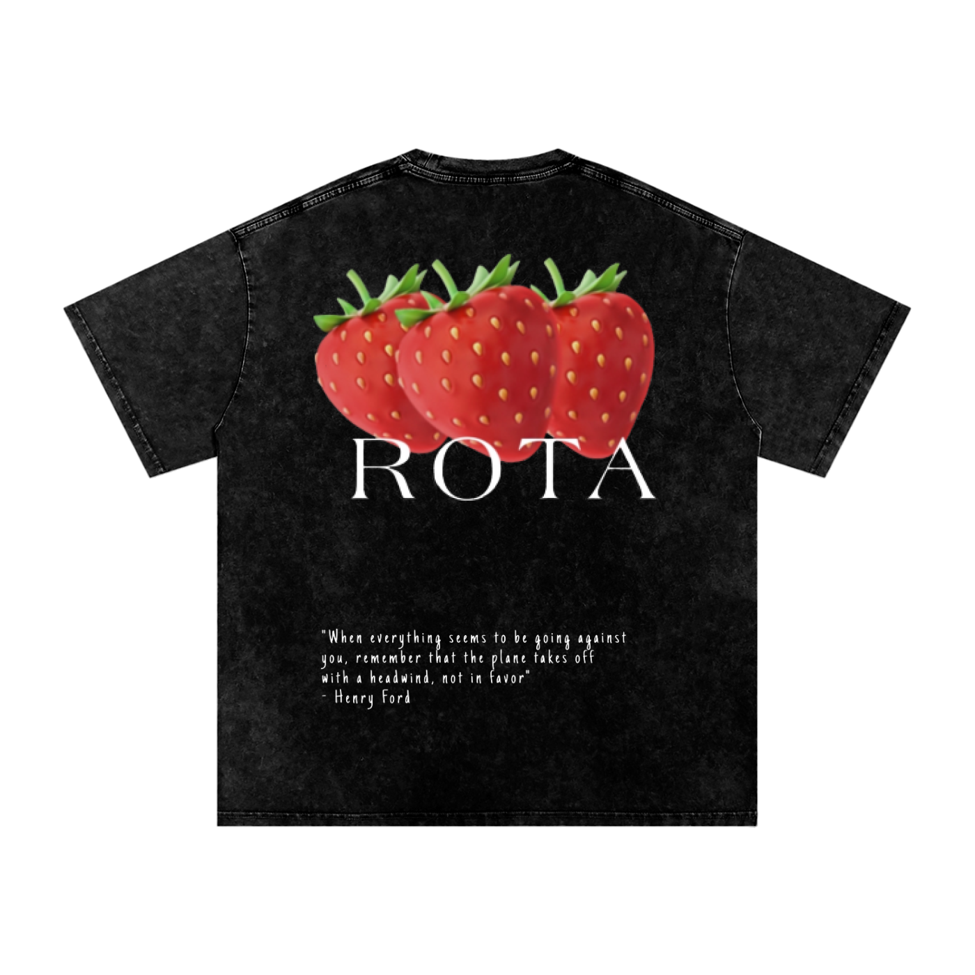 ROTA “BLACK Fade” Tee | Oversized Acid Wash T-Shirt – 100% Cotton