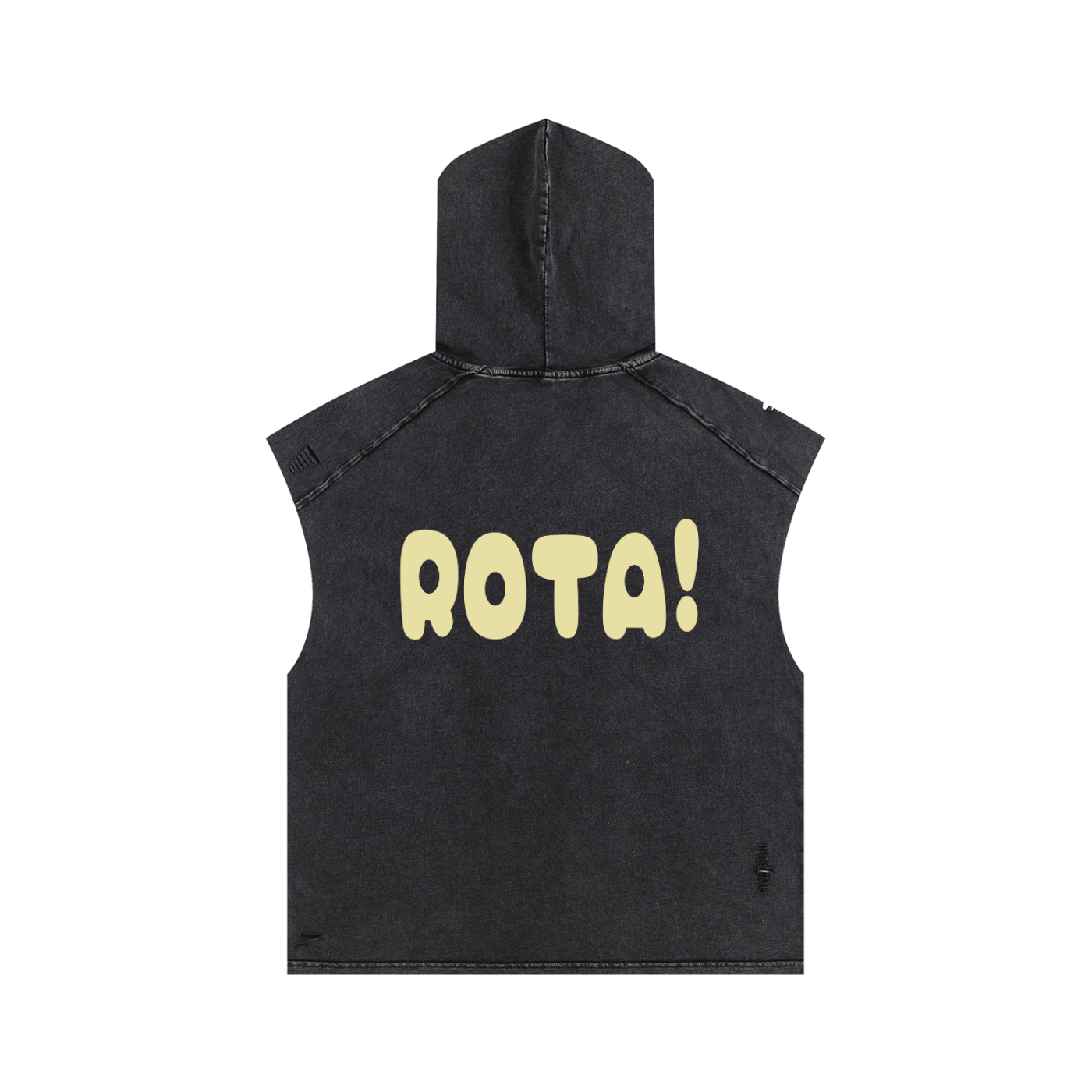 ROTA “Streetshade” Hooded Tank | Cropped Sleeveless Snow-Washed Hoodie