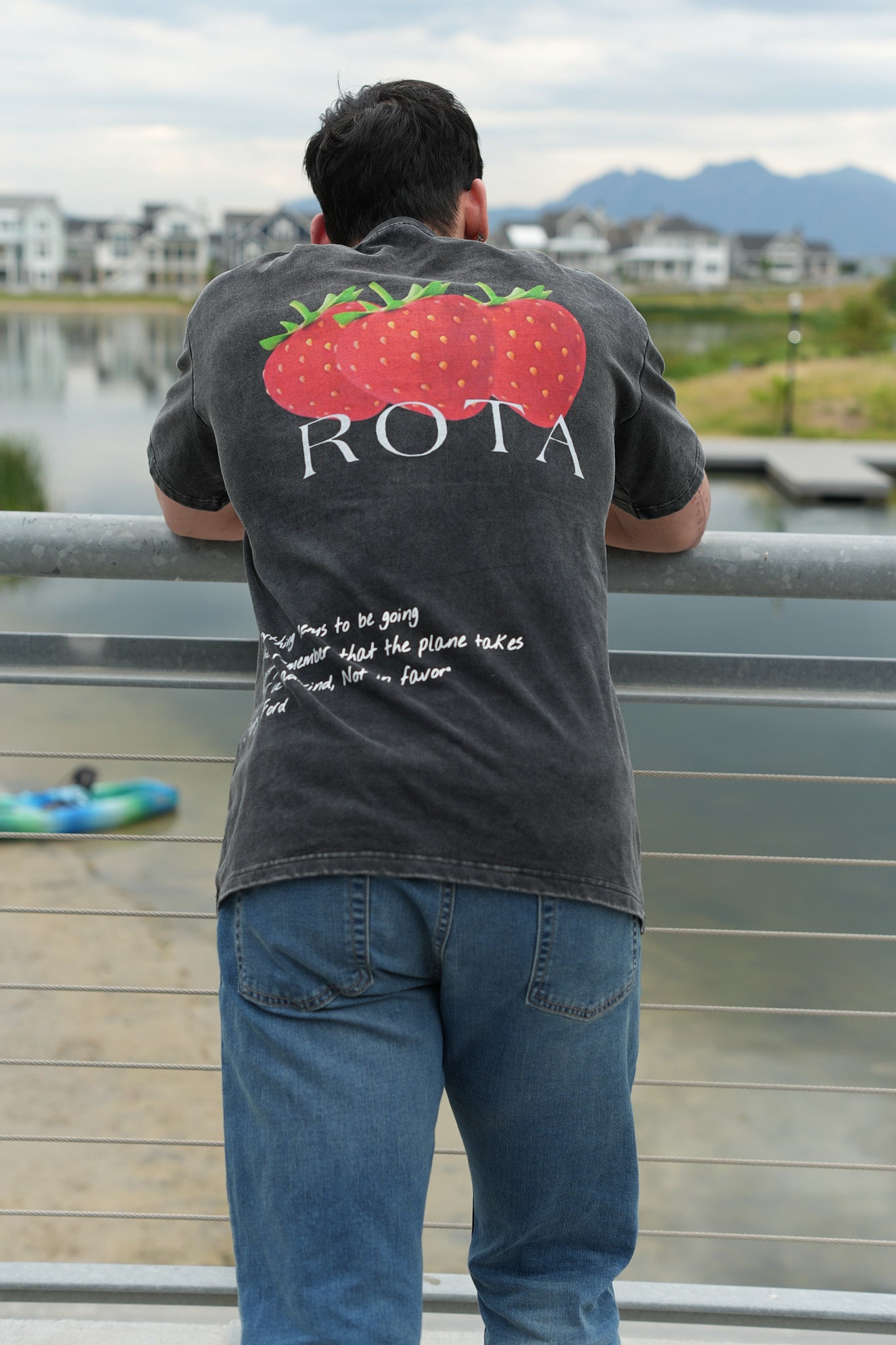 ROTA “GREY Fade” Tee | Oversized Acid Wash T-Shirt – 100% Cotton