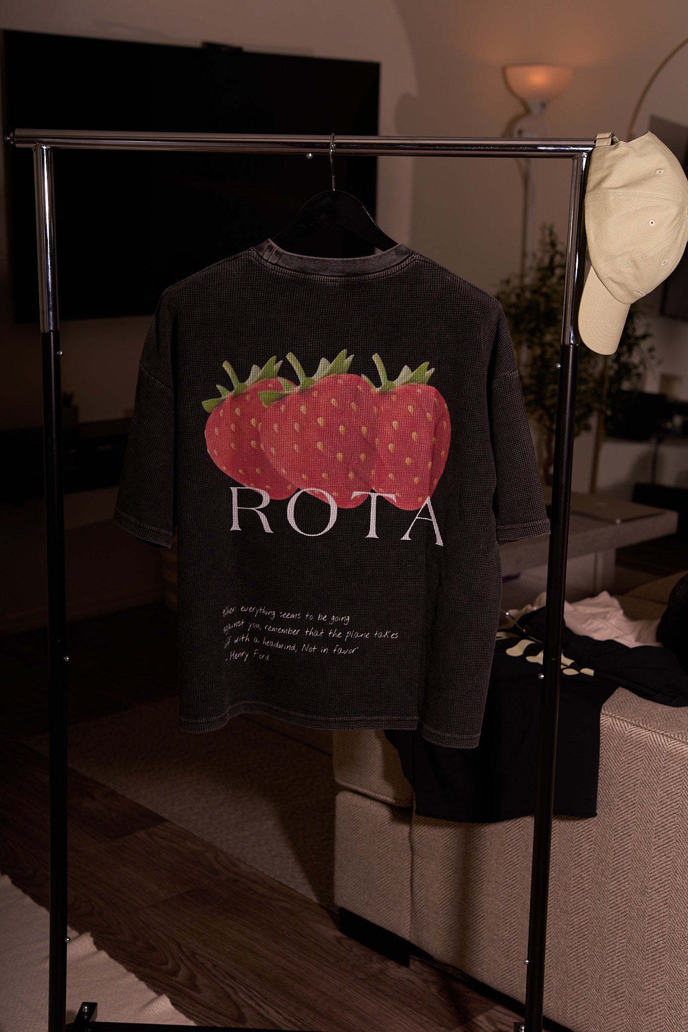 ROTA “Headwind” Tee | Waffle Texture Washed Loose Fit T-Shirt – Gender Neutral